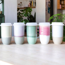 Load image into Gallery viewer, Nova Ceramics Travel Mugs - Emerald 16oz Ceramic Travel Mug – Forest-Inspired &amp; Reusable
