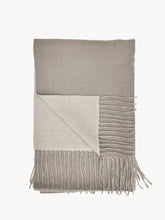 Load image into Gallery viewer, Reversible two tone coloured plain cashmere blend scarf: Black
