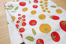 Load image into Gallery viewer, The High Fiber - *NEW Tomato Tea Towel, Handprinted in USA, Natural Cotton
