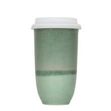 Load image into Gallery viewer, Nova Ceramics Travel Mugs - Emerald 16oz Ceramic Travel Mug – Forest-Inspired &amp; Reusable
