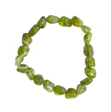 Load image into Gallery viewer, BRACELET - TUMBLED STONES PERIDOT (8-10 MM X 10-14 MM) 7.45-
