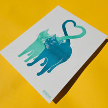 Load image into Gallery viewer, Love Cats - Risograph Print
