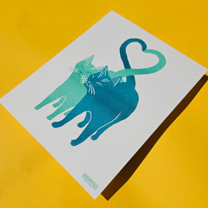 Love Cats - Risograph Print