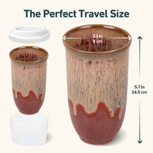 Load image into Gallery viewer, Nova Ceramics Travel Mugs - Jupiter Ceramic Travel Cup – 16oz with Lid &amp; Sleeve
