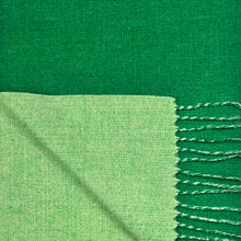 Load image into Gallery viewer, Reversible two tone coloured plain cashmere blend scarf: Teal
