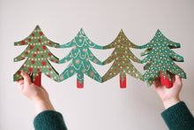 Load image into Gallery viewer, Christmas Trees Concertina Garland
