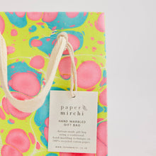 Load image into Gallery viewer, Hand Marbled Gift Bags (Small) - Neon
