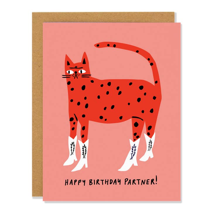 Cowboy Kitty - Birthday Greeting Card