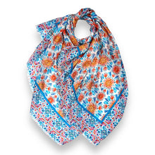 Load image into Gallery viewer, Mosaic flower print scarf
