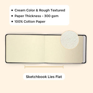Mini Sketchbooks - A6 Cotton - 100% cotton handmade paper