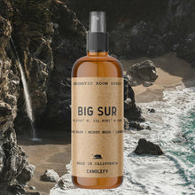 Load image into Gallery viewer, Candlefy - Big Sur Room Spray | 4oz Amber Bottle with 700+ Pumps | Long-Lasting Home Fragrance Mist
