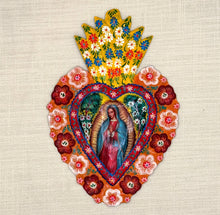 Load image into Gallery viewer, Large Painted Milagro Heart, Peru
