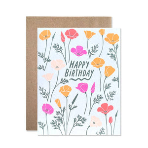 Hartland Cards - Birthday / HBD California Poppies