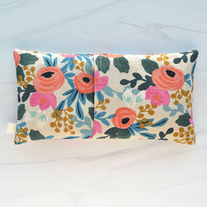 Minor Thread - Oversized Weighted Eye Pillow in Rosa Pink Floral Canvas: Lavender