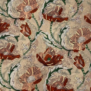 Summer poppy flower print scarf