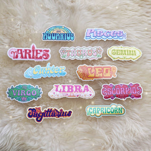 Zodiac Sticker (Colorful), All Signs