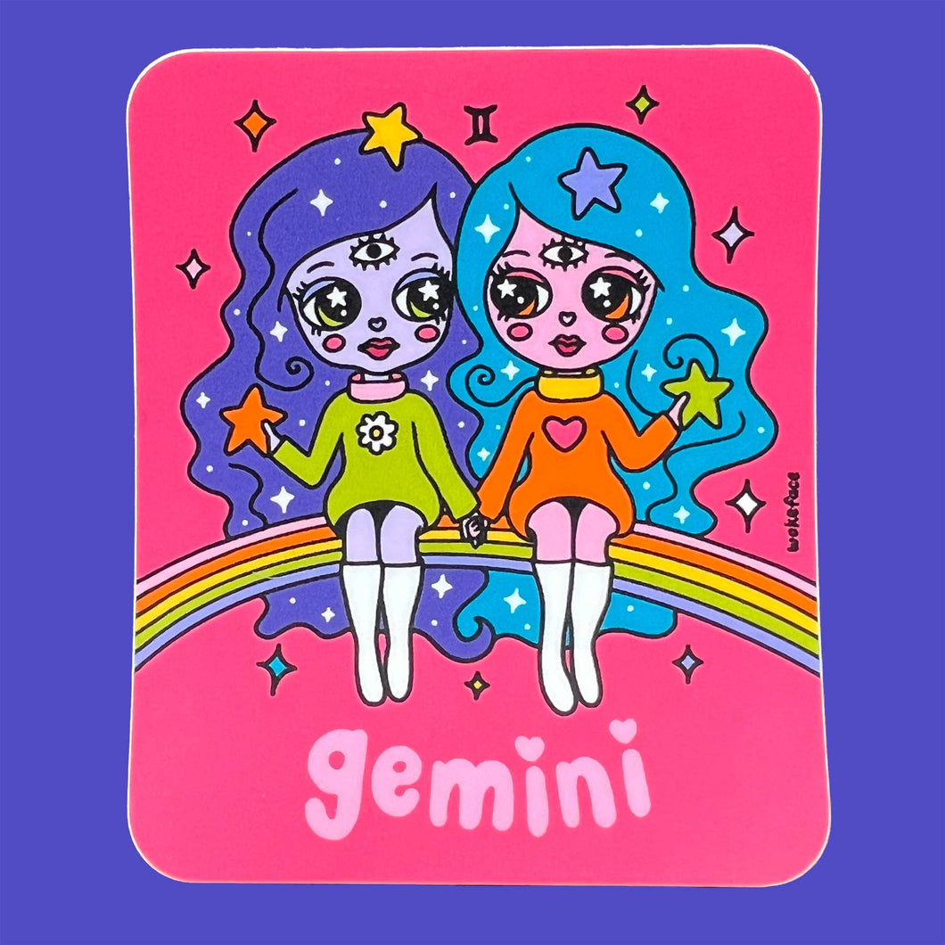 Wokeface - Sticker - Zodiac: Gemini