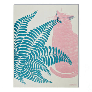 Bromstad Printing Co. - Fern Cat - Risograph Print