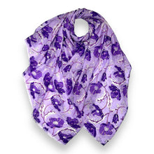 Load image into Gallery viewer, Summer poppy flower print scarf
