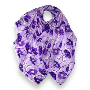 Summer poppy flower print scarf