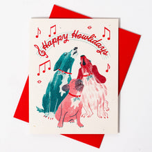 Load image into Gallery viewer, Happy Howlidays Dogs - Risograph Christmas Card
