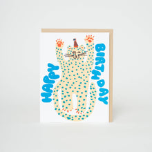 Load image into Gallery viewer, Birthday Party Cheetah Letterpress Greeting Card by Egg Press
