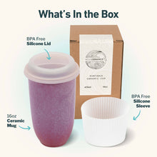 Load image into Gallery viewer, Nova Ceramics Travel Mugs - Astral Bloom Ceramic Travel Mug – 16oz Reusable Cup
