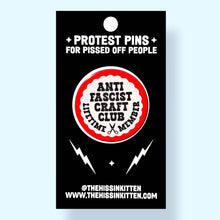 Load image into Gallery viewer, Anti Fascist Craft Club - Button 1.25"
