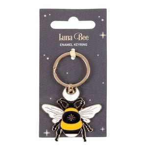 Luna Bee Enamel Key Ring Keychain