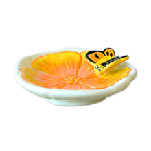 Load image into Gallery viewer, SF Mercantile - Golden Poppy Trinket Tray with Butterfly
