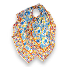 Load image into Gallery viewer, Mosaic flower print scarf
