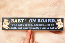 Load image into Gallery viewer, Baby On Board Bumper Sticker

