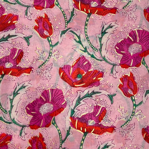 Summer poppy flower print scarf