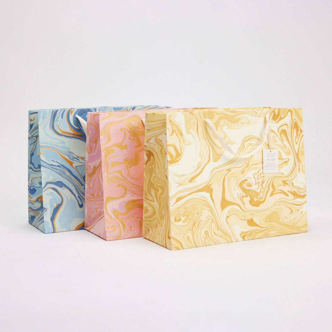 Paper Mirchi - Hand Marbled Gift Bags (Large) - Celebration