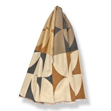 Load image into Gallery viewer, London Scarves - Retro print on cashmere blend scarf finished with fringes: Pistacio
