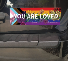 Load image into Gallery viewer, Transpainter - You Are Loved Rainbow Bumper Sticker | LGBTQ+ Pride Decal : Default
