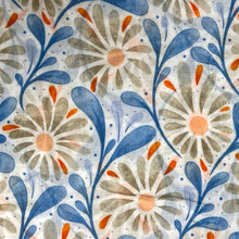 Load image into Gallery viewer, Daisy Flowers With Leaves Scarf - Yellow Blue
