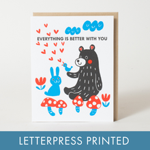 Load image into Gallery viewer, Egg Press Manufacturing - Better With You Letterpress Greeting Card by Fugu Fugu: Paper tab
