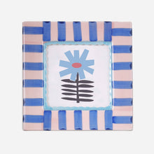 Load image into Gallery viewer, ChagoArt - Hand-painted Ceramic Photo Frame, Blue Stripe
