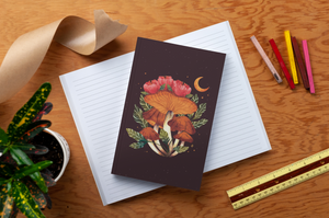 Midnight Mushroom Layflat Journal Notebook