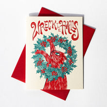 Load image into Gallery viewer, Wreck the Halls - Risograph Christmas Card
