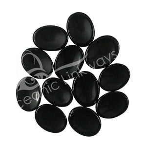 BLACK ONYX WORRY STONES -1.5-1.75"