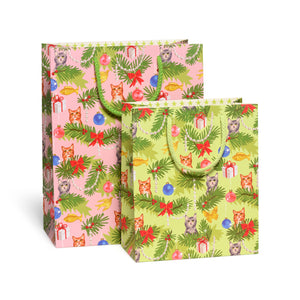 Christmas Cats medium gift bag