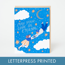 Load image into Gallery viewer, Egg Press Manufacturing - Congrats Eternal Love Letterpress Greeting Card by Phoebe Wahl: Paper tab
