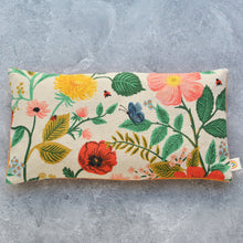 Load image into Gallery viewer, Weighted Eye Pillow in Poppy Fields Botanical Natural Canvas
