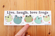 Load image into Gallery viewer, Live, Laugh, Love Frogs Bumper Sticker
