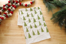 Load image into Gallery viewer, The High Fiber - Christmas Tree Tea Towel, Handprinted on Natural Cotton
