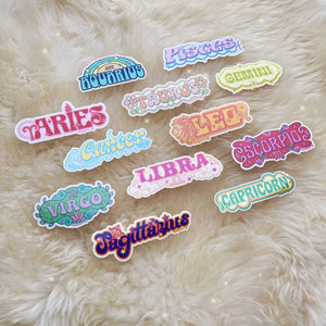 Zodiac Sticker (Colorful), All Signs