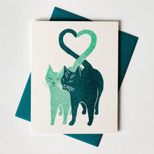 Load image into Gallery viewer, Love Cats - Risograph Card
