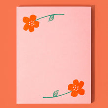 Load image into Gallery viewer, Flower Pair - Risograph Notepad
